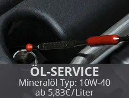 Service mit Mineralöl Typ: 10W-40 ab 5,83€/Liter'