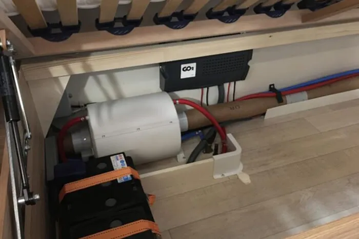 Powerpack im Caravan zum Betreiben der Rangierhilfe