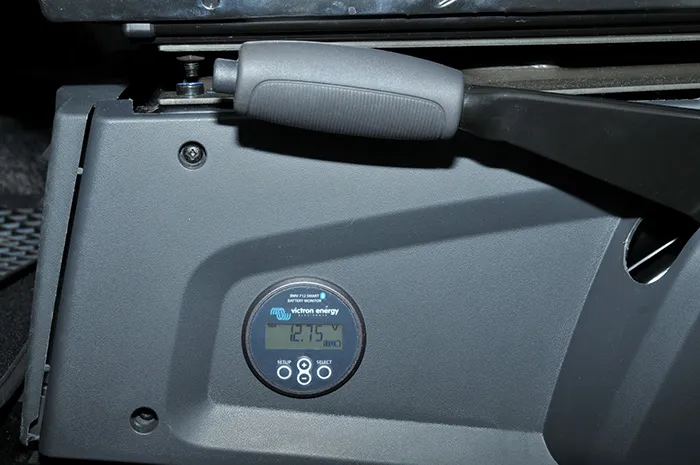 Bluetooth Batteriemonitor in Sitzkonsole 